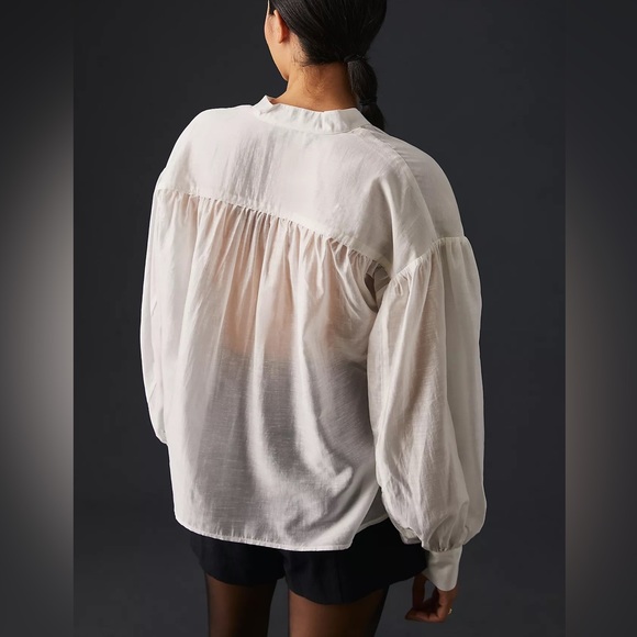 ✨ HOST PICK ✨ NWTS ANTHRO HENLEY BLOUSE (LP) - Picture 3 of 17